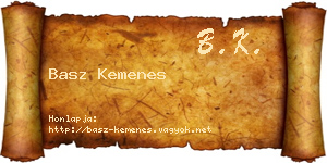 Basz Kemenes névjegykártya
